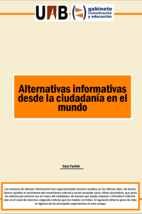 Portada Informe: Alternativas informativas desde la ciudadanía en el mundo