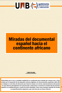  Portada Informe: Miradas del documental español hacia el continente africano 