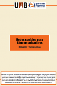 Portada Informe: Redes sociales para educomunicadores. Recursos y experiencias